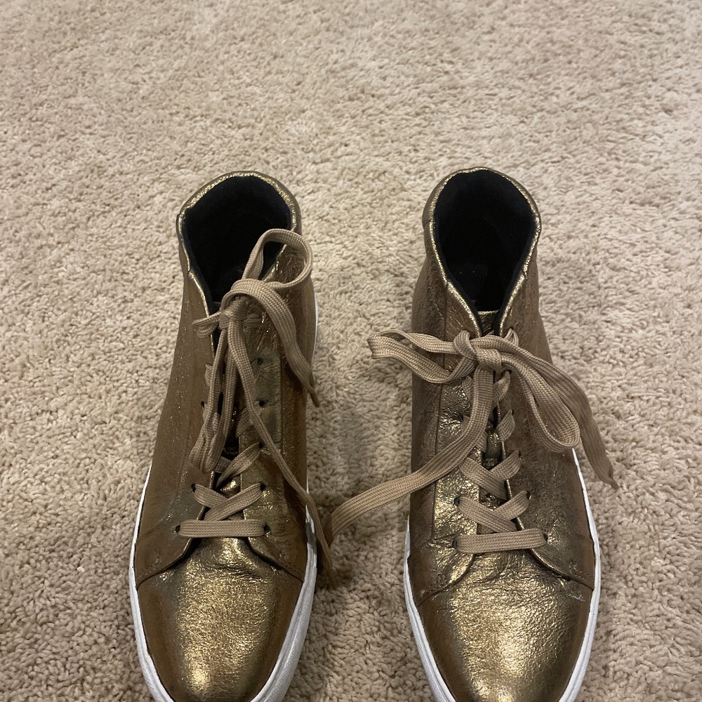Kenneth Cole gold high tops